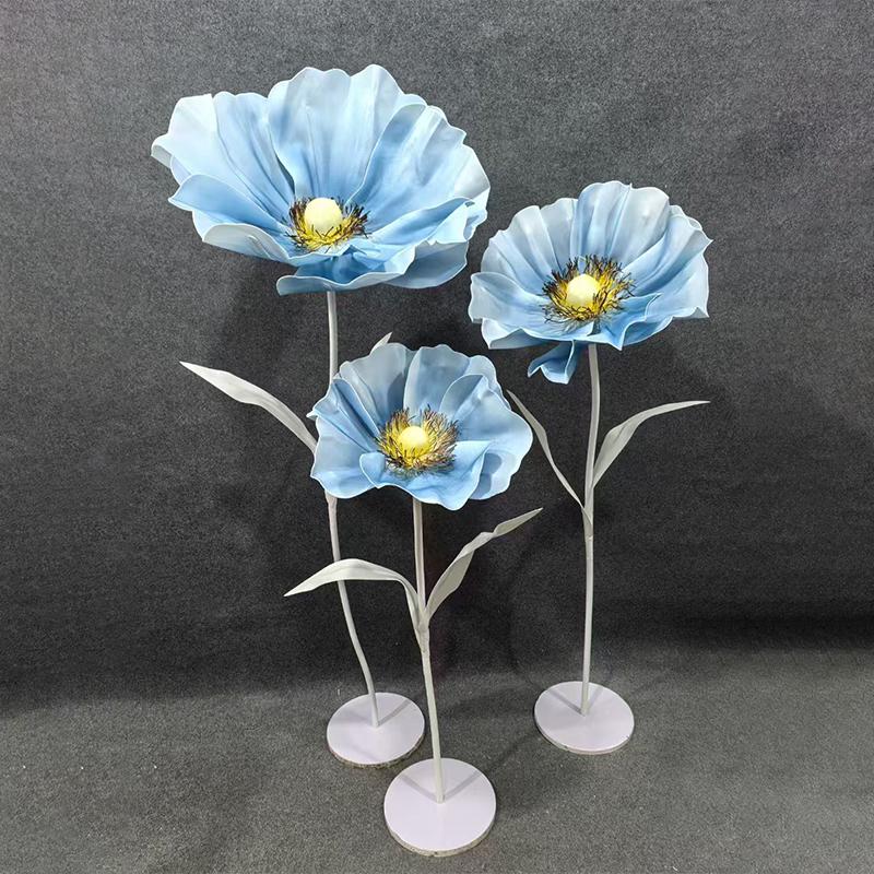 Giant Handmade Poppy Aisle Flowers for Wedding Background Decoration