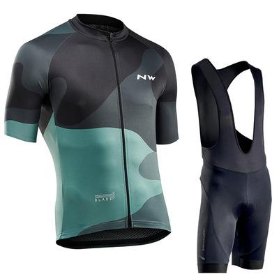 2021NW New Summer Cycling Suit Strap Men's Short Sleeve Breathable Race Mountain Bike Road Bike Women