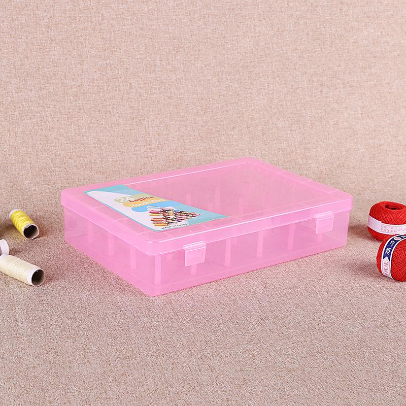 24-Spool DIY Sewing Thread Set with Needles & Plastic Storage Box