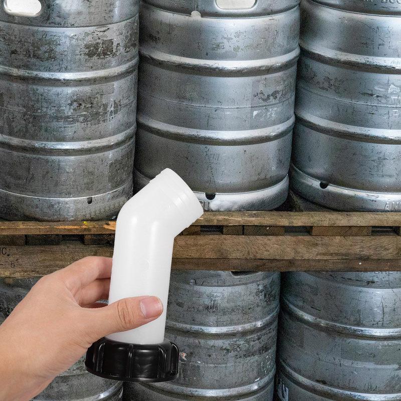 Ibc Ton Barrel Valve Adapter 60Mm Black Cap Sturdy Drain Pipe Fitting Efficient Leakproof Connector for Water Tank Hose