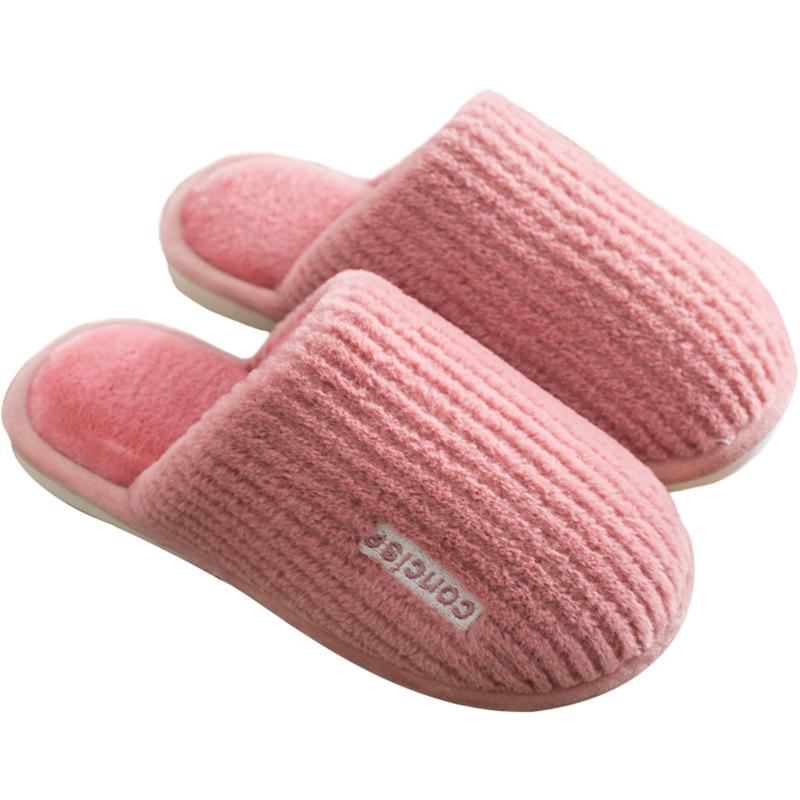 2023 Women's Warm Plush Indoor Slippers: Closed-Toe Cotton for Autumn & Winter