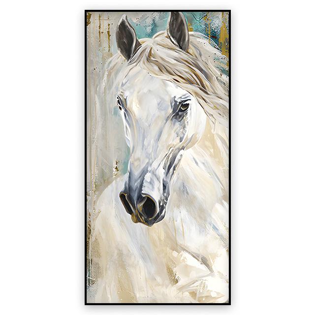 Ζωγραφική διακόσμηση με άλογο Αφηρημένη αφίσα σε καμβά απλού στυλ Τοιχογραφίες τοίχου σαλονιού για μοντέρνα αισθητική διακόσμηση σπιτιού