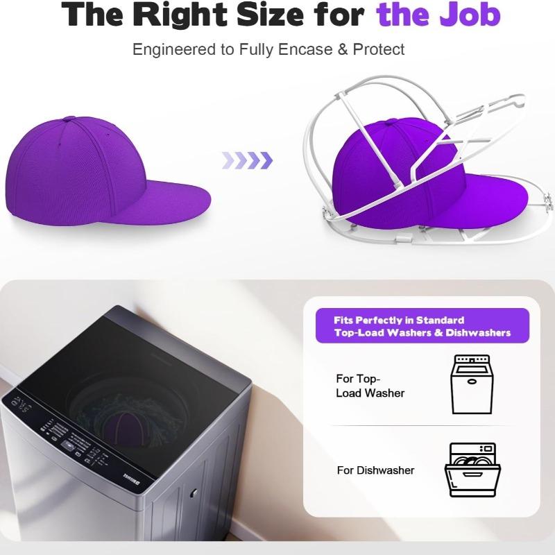 2pcs Double Detachable Baseball Cap Washing Frame,Anti-deformation Laundry Hat Protector,Reusable Cap Cleaning Support Rack