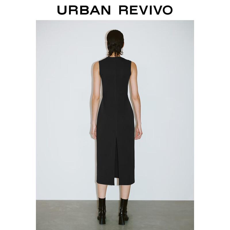 UR2025 Women's Slim-fit Back Slit Maxi Dress