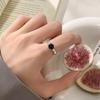 925 Silver Round Crystal Irregular Adjustable Rings For Women Vintage Jewelry Jewellery Moneys 925