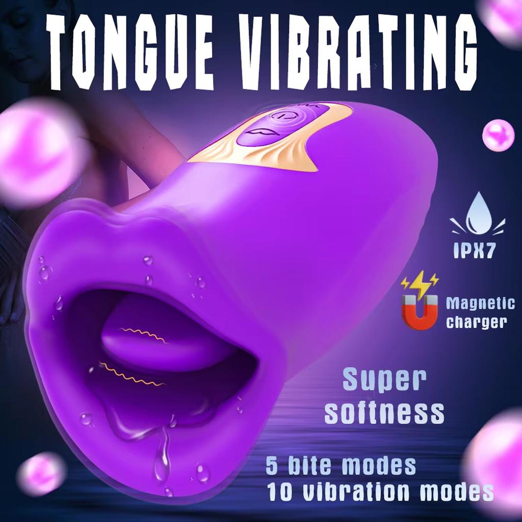 Tongue Licking Vibrator for Women Clitoris Stimulator Mouth Female Masturbator Vaginal Massage Adult Sex Toys Supplies New