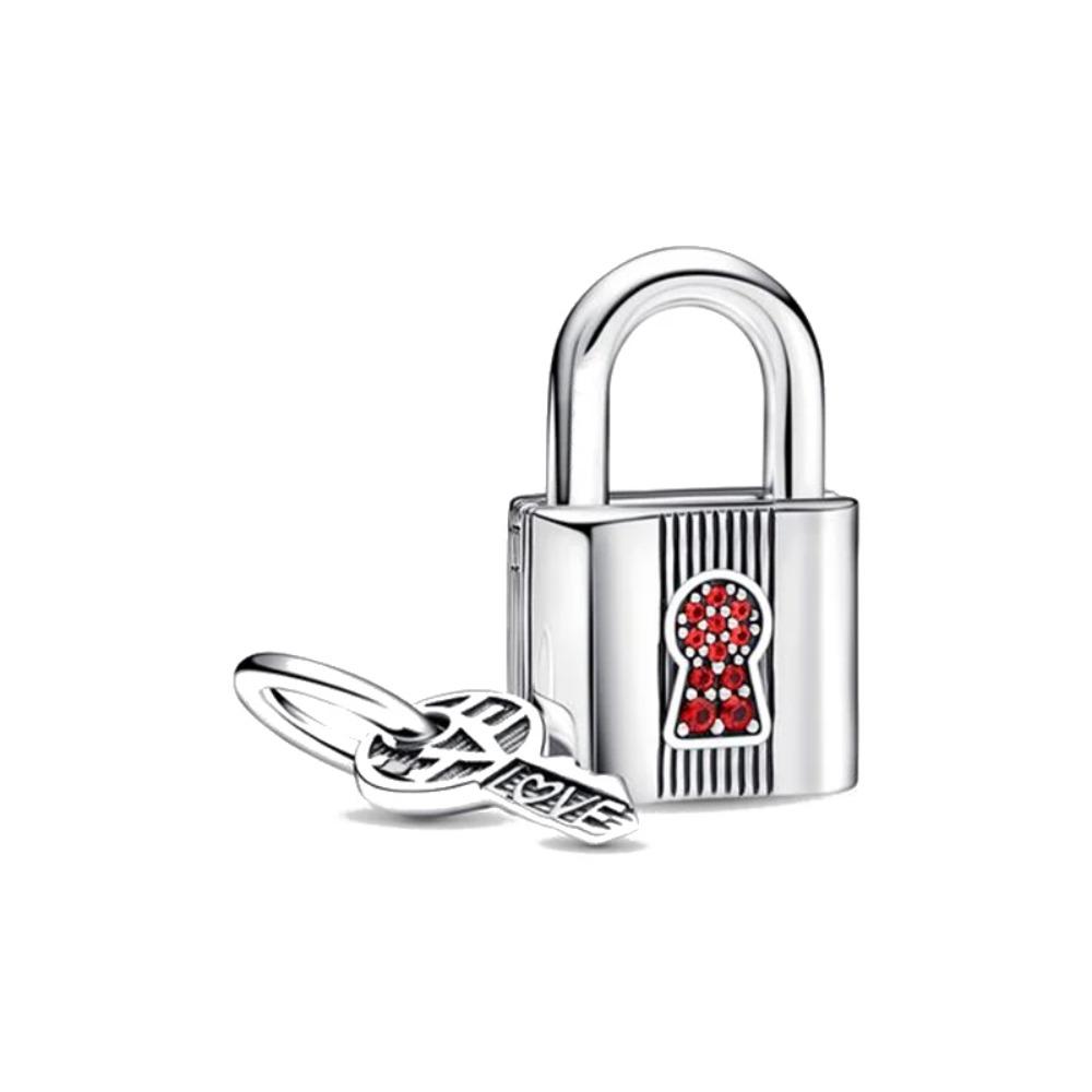 925 Silver Locks Keys Treasure Box Pendant Charm Bracelet Valentine Gift Jewelry Fashion New
