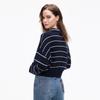 SheTu Women's Polo Collar Striped Knit Pullover