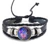 Bracciale Coppia Corda Mano 12 Costellazioni Multistrato Intrecciato Luminoso Gioiello, Unisex, San Valentino, Regalo di Compleanno