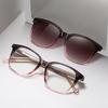 2 In 1 Premium Grade Optical Eyeglasses Anti Blue Light Presbyopia Eyeglasses Stylish Women Men Clip On Magnets Sun +Glasses +2