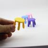 1Pc Mini Chair Toy 1:12 Scale Dollhouse Stool Gift Doll Accessories Plastic Miniature Furniture Photo Props Scene Model