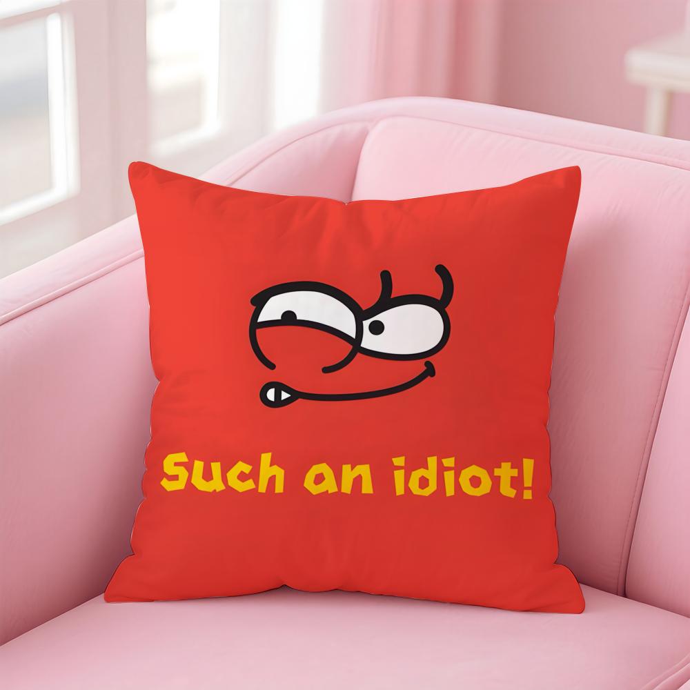 

Cute L-LarvaS Cushion Cover Comfortable Reversible Pillow Cover Ideal for Car Sofa Bedroom & Beyond 12x12Inch