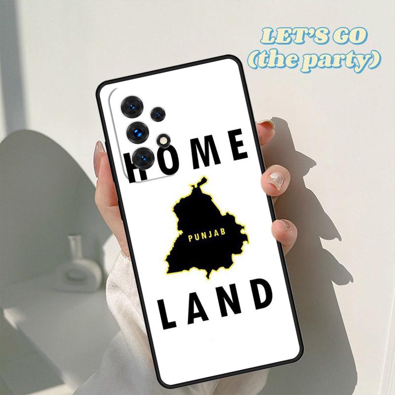 Punjab Map Outline phone case For Samsung Galaxy A42 A31 A40 A51 A71 A32 A80 A91 A52 A72 A73 A20e A21S A50 A70 A11 A12 Cover