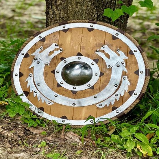 

45,72 см средневековый морской дракон Вальхаллы подлинный подарочный щит викингов готовый к бою щит викингов