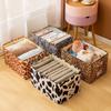 Bedroom Retro Solid Color Storage Box Fabric Printing Animal Pattern Clothing Storage Box Drawer Storage Box