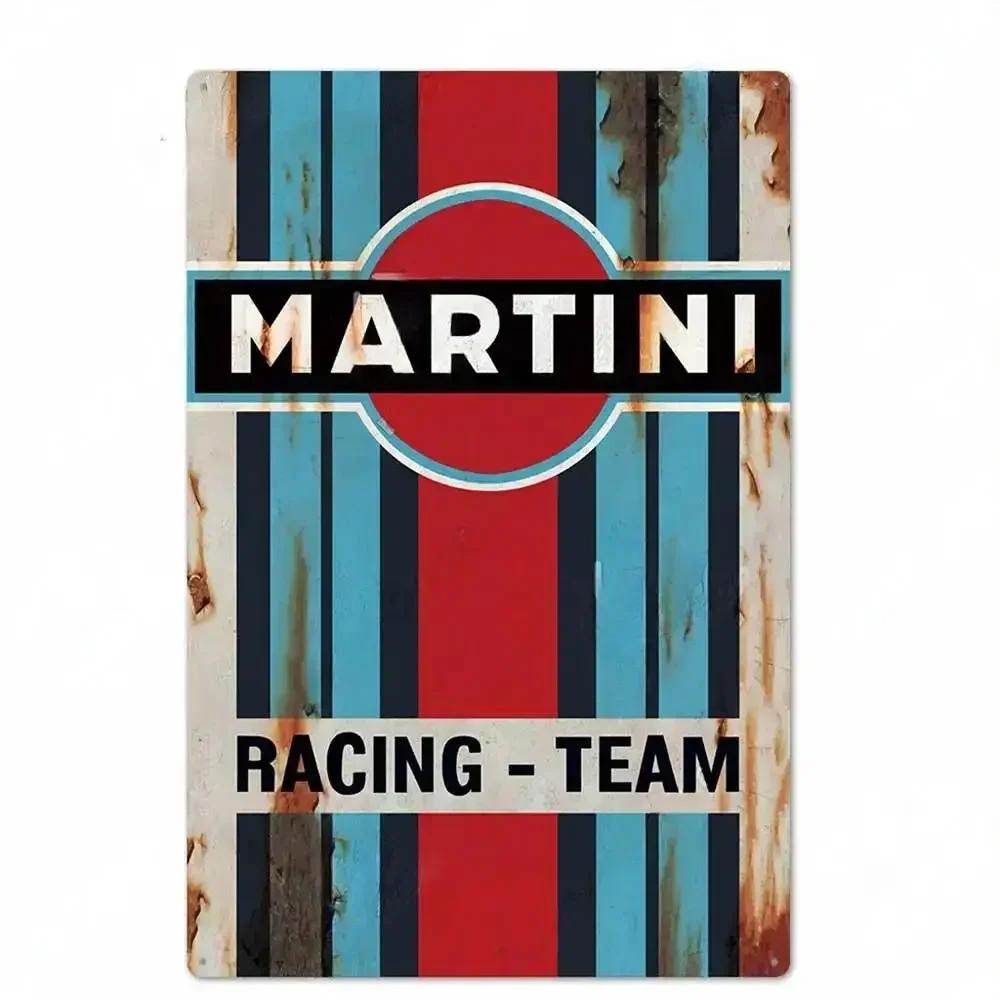 Vintage Racing Team Tin Sign Metal Signs Decorative Plaque For Garage Club Pub Bar Man Cave Farmhouse Decor Wall Decoration