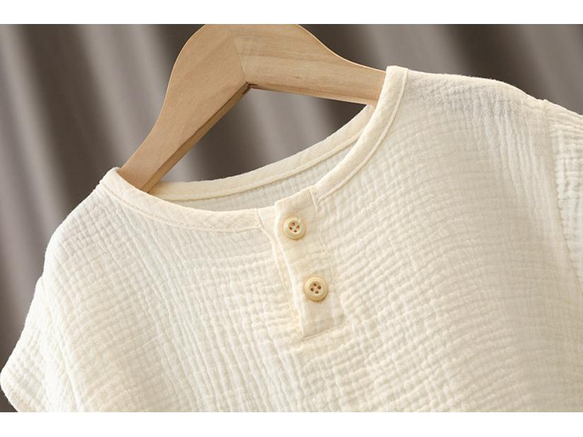 Summer Baby Cotton Gauze Short-Sleeve Two-Piece Set: Lightweight and Breathable for Boys and Girls