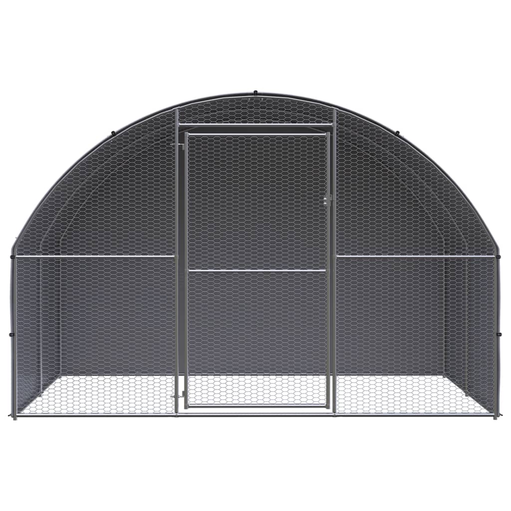 Vidaxl Outdoor Chicken Coop, 3X2X2 M, Galvanized Steel