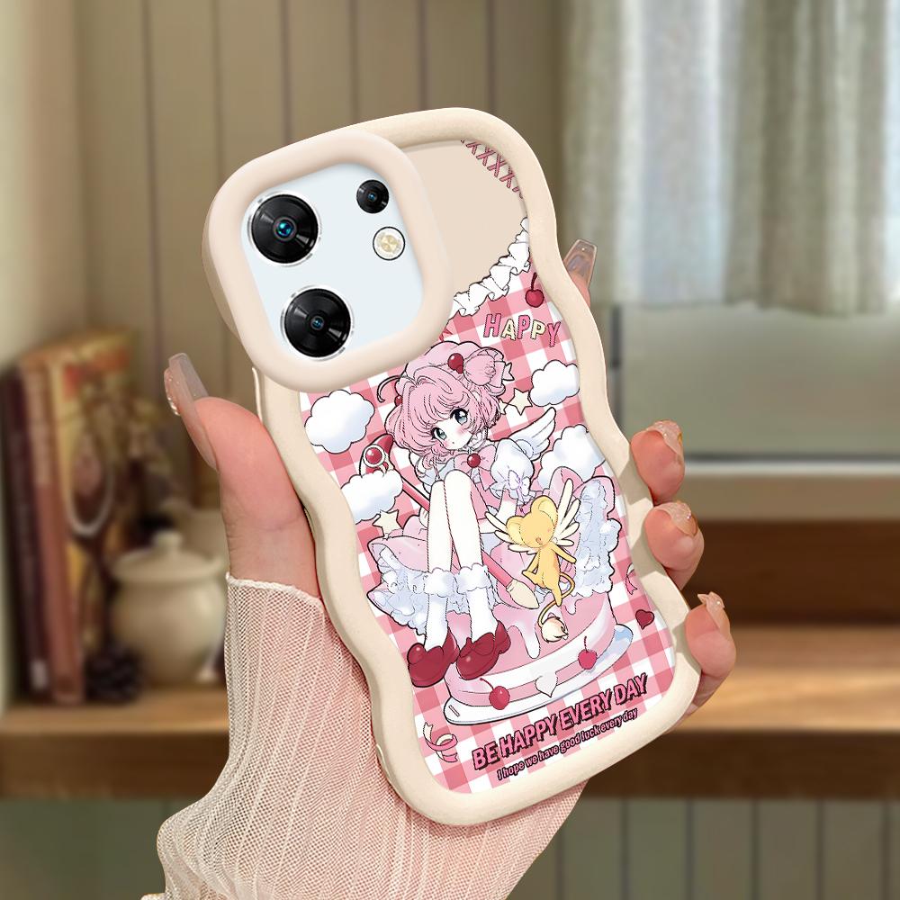 Big Wave Edge Weiches Silikonmaterial Macaron-Telefongehäuse Stoßfestes Schutzgummigehäuse für OPPO Reno Realme Infinix Tecno