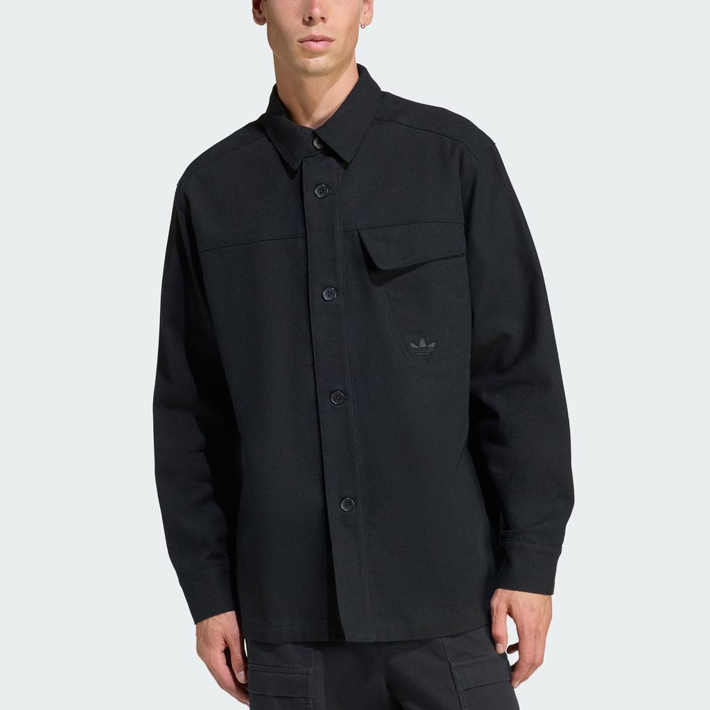 Adidas Originals Essentials Premium Loose Fit Button-Up Work Shirt Men Shirts JW0118