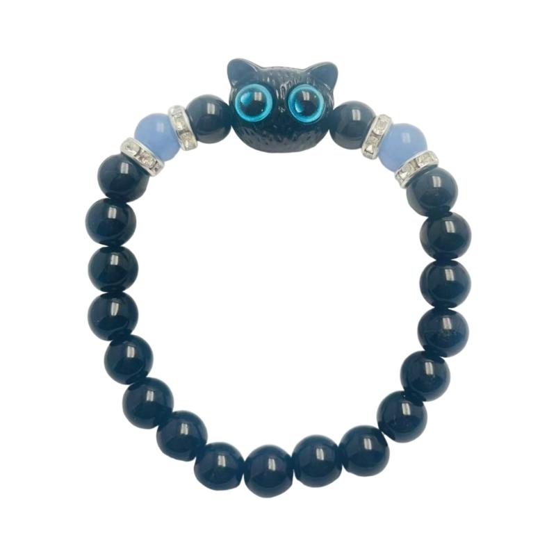 Светящийся в темноте милый котенок, смола, браслет, магнитная застежка, украшение дружбы, подарок, цепочка на запястье для женщин, пар