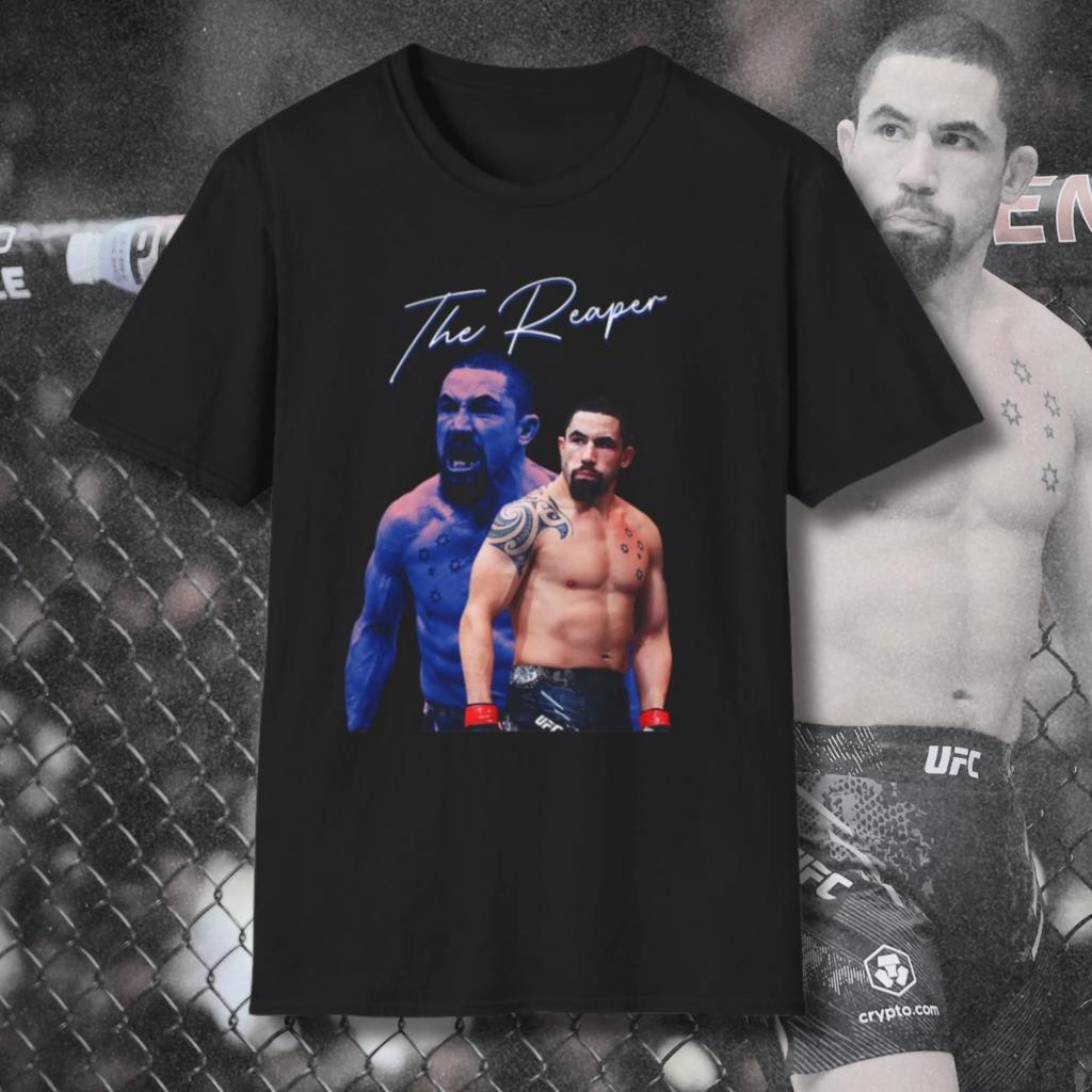2026 Estate UFC Robert Whittaker Grafica Combattimento Maglietta Donna Sportiva Cotone Manica Corta Larga Tempo Libero Fitness Maglia Unisex