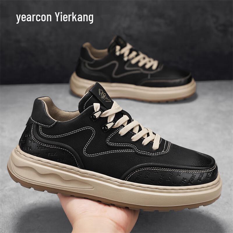 YIERKANG Men s 2025 Thick-Soled Height-Increasing Casual Sneakers 43
