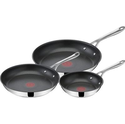 Set of 3 E304S344 Jamie Oliver Cook's Direct Stainless Steel Frying Pans