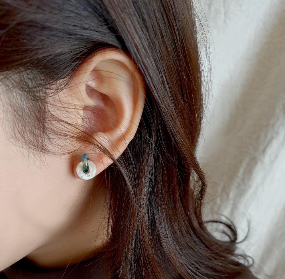My Omelet Melange Mini Earrings Brown