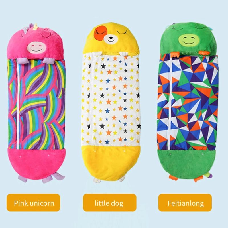 Kinder Cartoon Schlafsack Kissen Geburtstagsgeschenk Kinder Gemütlich Plüsch Warm Schlafsack Tier Jungen Mädchen Weich Schlafsack