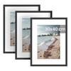 30x40cm Frame, Set of 3 Picture Frames, Wall Hanging, PVC, Black