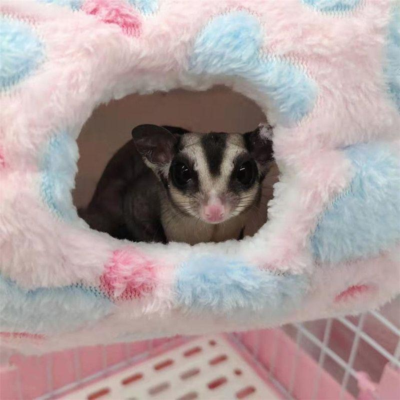 For Pet Supplies Hanging Bird Nest Plush Squirrel Beds Hamster Cage Pet Hammock Pet Sleeping Bag