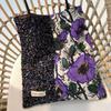 Purple Poppy Sequin Canvas Shoulder Bag: High-End, Casual Commute Women's Tote