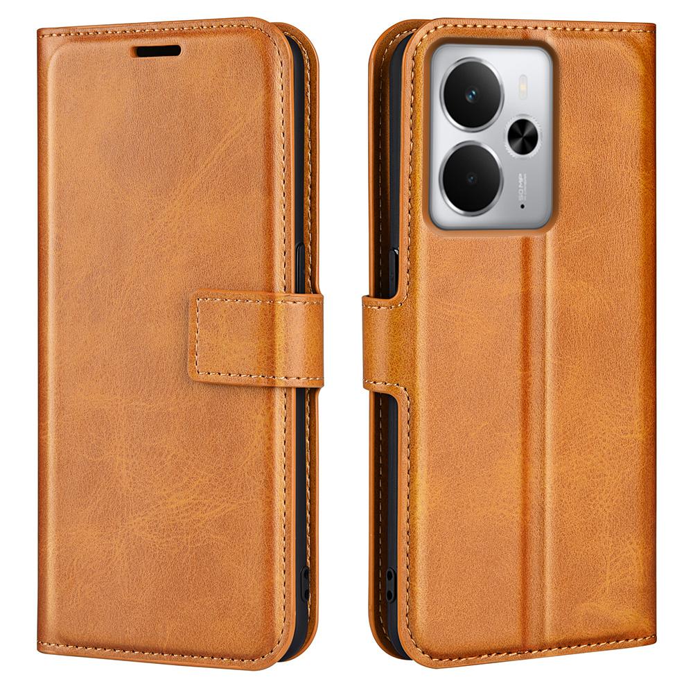 Dla Realme 14 5G Etui z podstawką Odporne na zarysowania Skórzane etui na telefon o fakturze skóry cielęcej