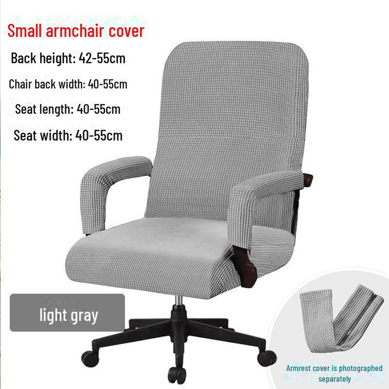 Office Chair Cover Set: Includes Elastic Covers for Swivel, Boss, and Conference Room Chairs, with Seat Cushion, Back, and Armrest Protection.