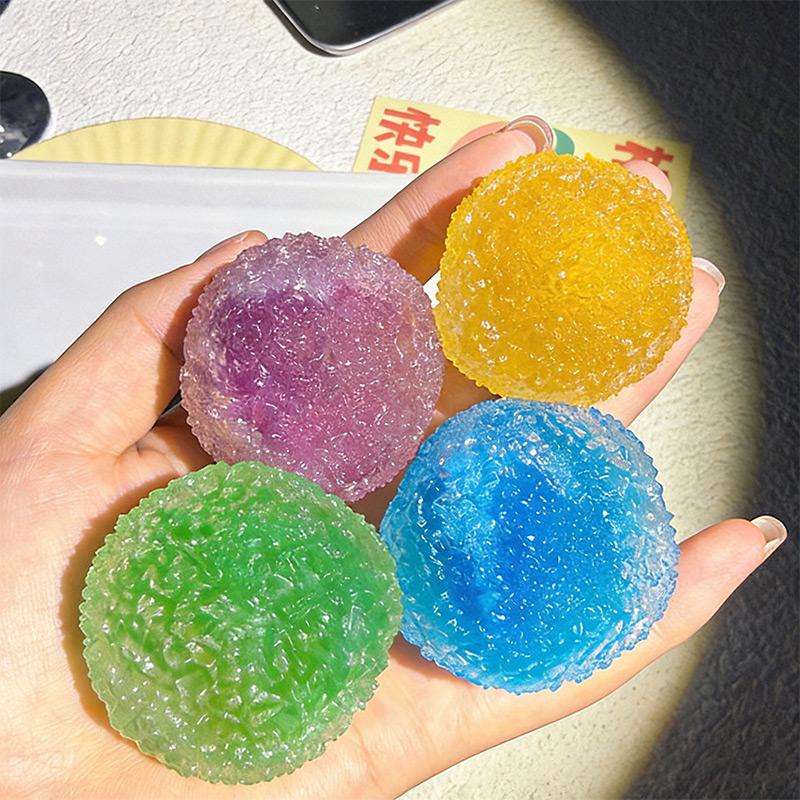 Handmade Icesand Crunchy Pinch Squeeze Ball Slow Rebound Soft Decompression Office Home Decor Anxiety Relief Children Adult Gift