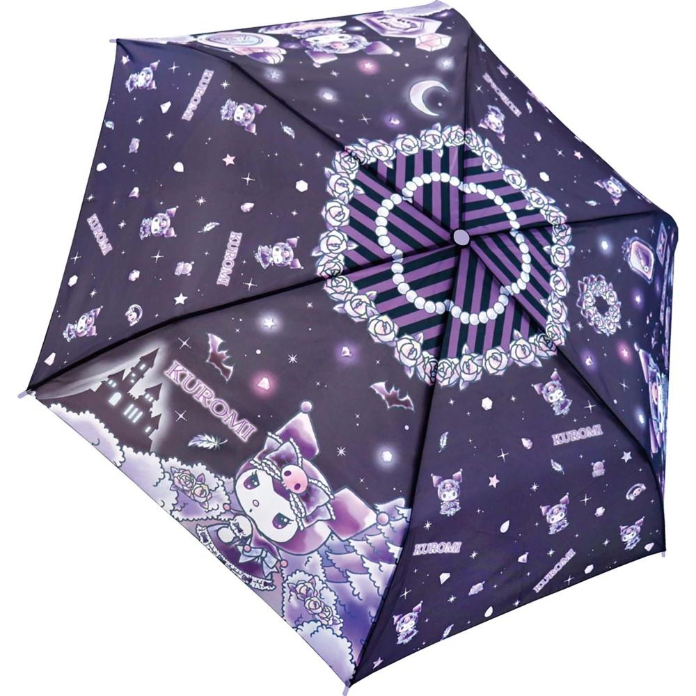 J s Planning Sanrio Folding Umbrella Kuromi Night Castle Compact Lightweight Character 53cm 90501