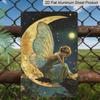 2D Flat 1pc Vintage Fantasy Fairy Moon Aluminum Sign-7.87*11.8 Inch Enchanting Wall Art with Crescent Moon & Stars, Durable Indoor/Outdoor Decor for
