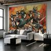 Anime Attack-on-Titan Wall Tapestry Aesthetic Wall Hanging Printed Fabric Blanket Decorative Tapestries for Bedroom Living Room Home Decor