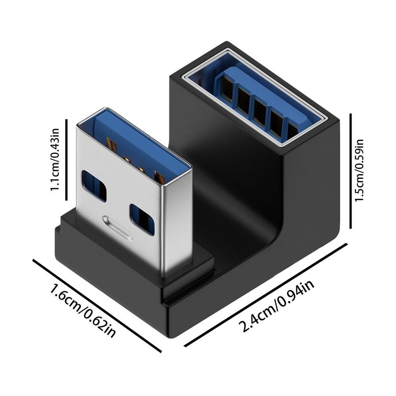 90 270 Degree Angle USB 3.1 Connector Adapter Male to Female Left Right Up Down Angle USB to USB3.1 Adapter Extension Converter