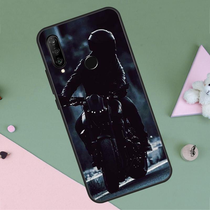 Fashion Motorcycle Man For Huawei P40 P20 P30 Lite P60 Pro Nova 10 9 SE 5T 12i 12s 11i Y91 Y90 Y60 Y70 Y72 Y61 Case