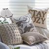 Retro Brown Pillows, Living Room Sofa, Light Luxury and High-end Letter Pillow, Bedroom Balcony Bay Window Backrest