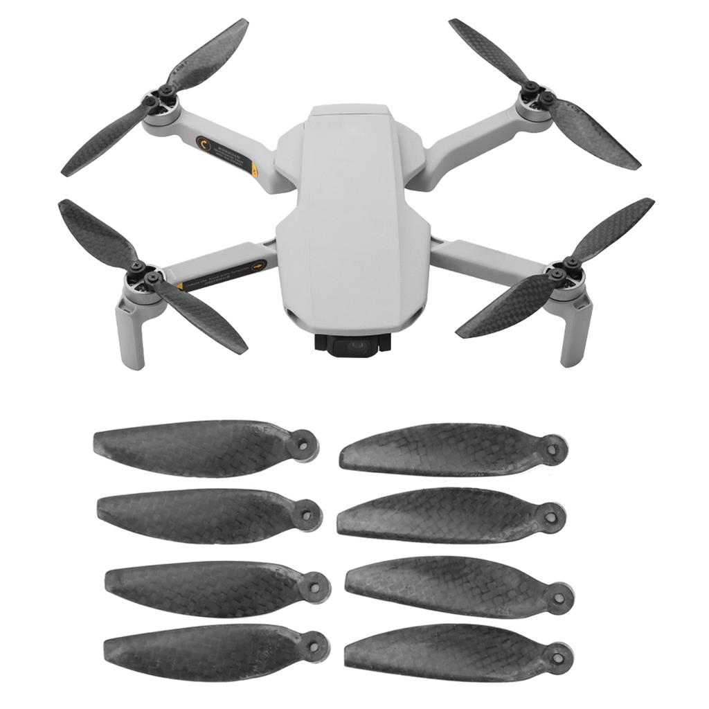 Carbon Fiber Propeller Blade Replacement Accessory for DJI Mavic Mini 2 Drone Black