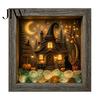 Decorative Seasonal Lights Halloween Lighted Frame Ornaments, Light Up Shadow Box, Warm Accents Atmosphere LED for Home Living Room Bedroom