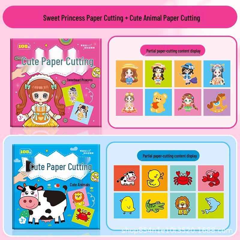 Animal Paper Cutting DIY Kit for Kids Aged 3-6: Fun Educational Craft Toy