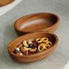 Handcrafted Boat-shaped Bowl Natural Snack Tray Multifunctional Salad Bowl  Dessert Serving