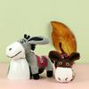 PP Cotton Mini Donkey Stuffered Dolls Soft Donkey Plush Toy  Hanging Ornaments