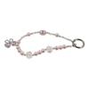 Light Luxury Electroplated Silver Lanyard Beaded Mobile Phone Lanyard  Car Key Chains