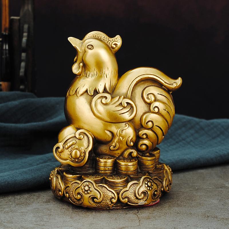 Pure Copper Zodiac Figurines Rat Ox Tiger Rabbit Dragon Snake Horse Sheep Monkey Rooster Dog Pig Animal Blessing Lucky Charms Cr