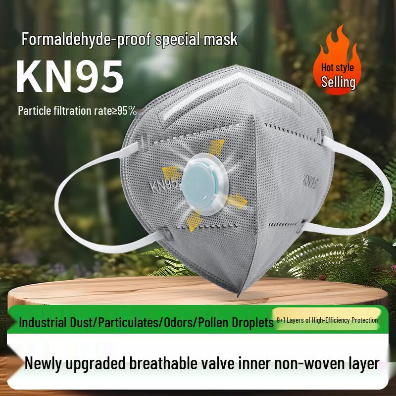 Xiwei KN95 Anti-Dust Mask with Breathing Valve and Activated Carbon